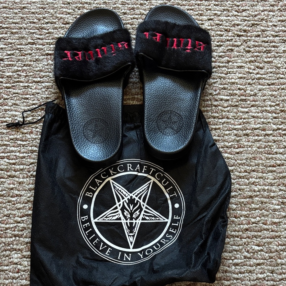 Blackcraft Cult Black and Red Women's Sandals
